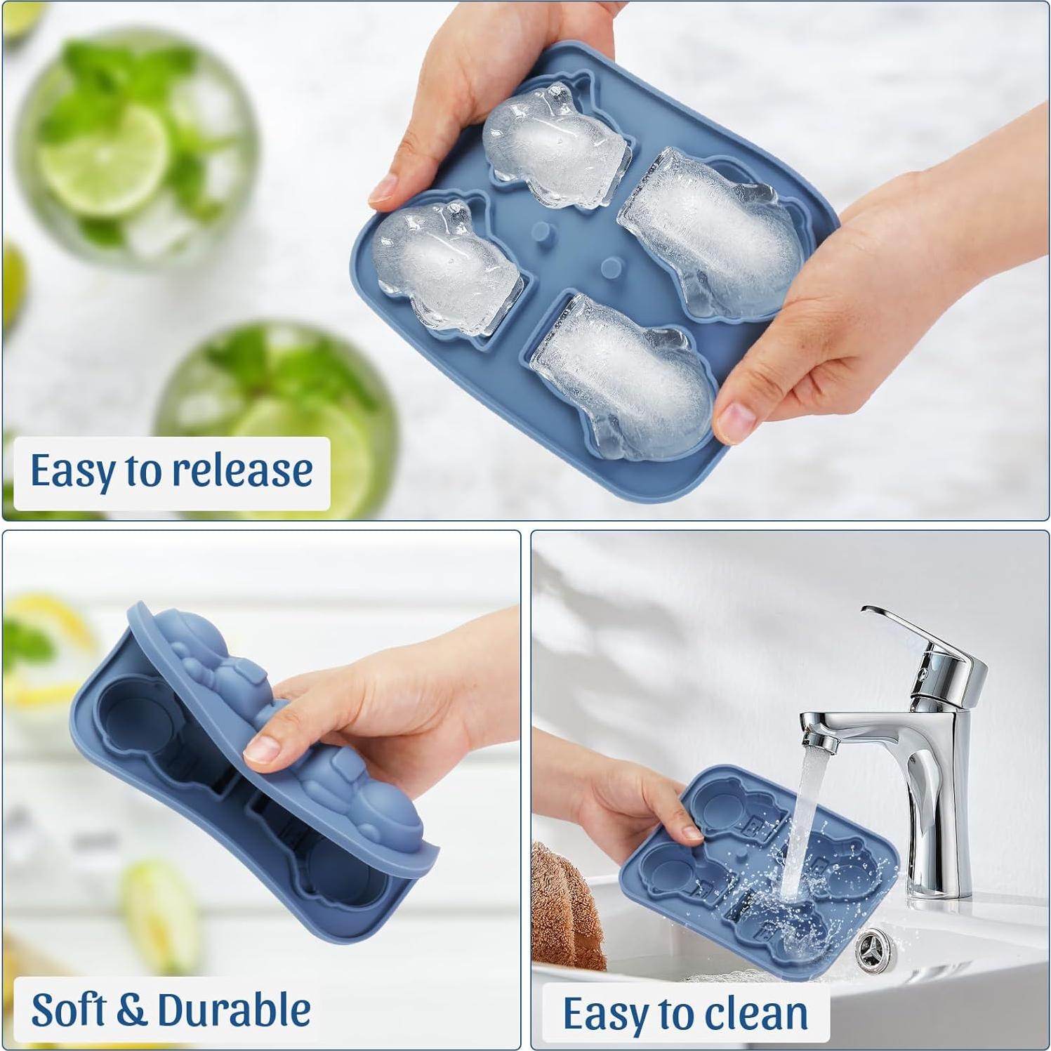 Bandeja de Hielo Grande Qomamount Astronauta Silicona BPA Free