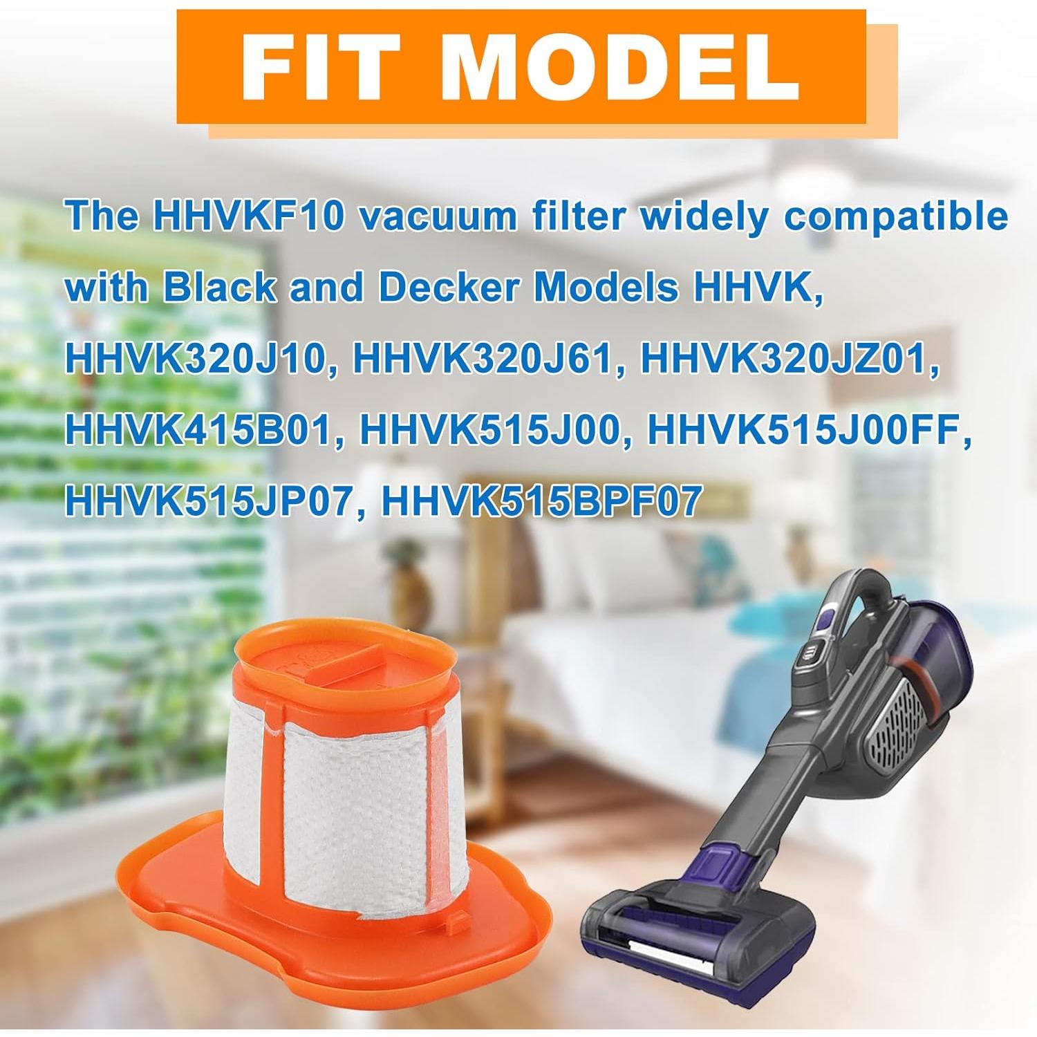 HHVKF10 Filter Replacement Compatible with Black and Decker Hand Vacuum HHVK HHVK320J HHVK320J10 HHVK320JZ01 HHVK515J HHVK515JP HHVK515JP07 HHVK515J00FF, Washable HHVKF10 Hand Vacuum Filter LUXRILIX