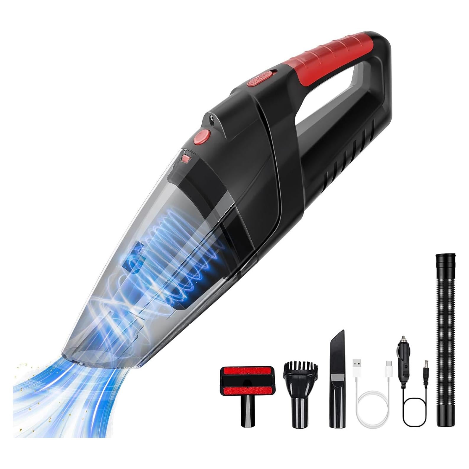 Aspiradora de Mano Tradetop X08 Inalámbrica 6.5KPA HEPA Negra