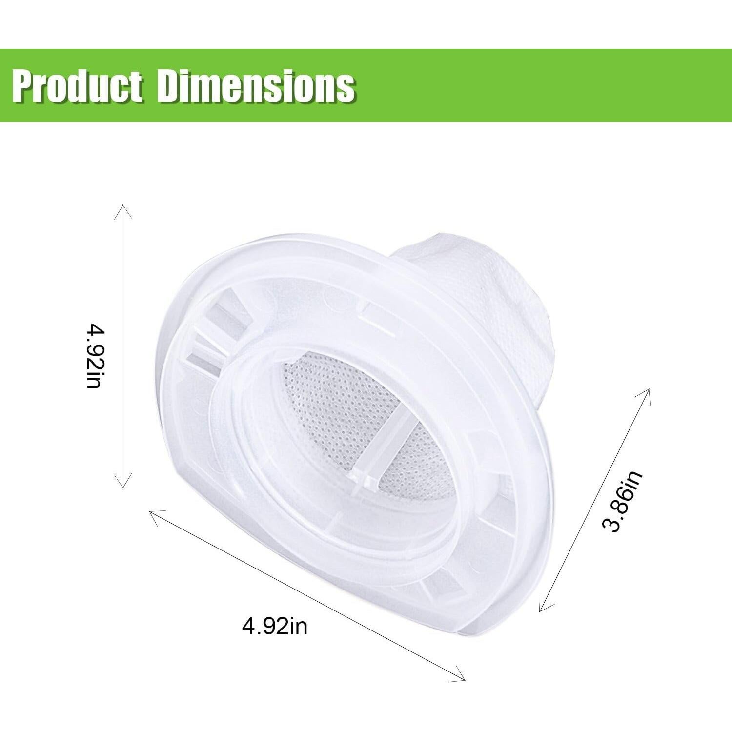 10 Filtros de Reemplazo VF110 para Aspiradora Black & Decker