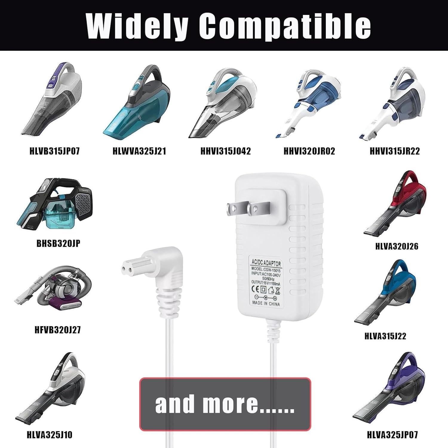 Cargador 15V Black and Decker para Aspiradora Dustbuster