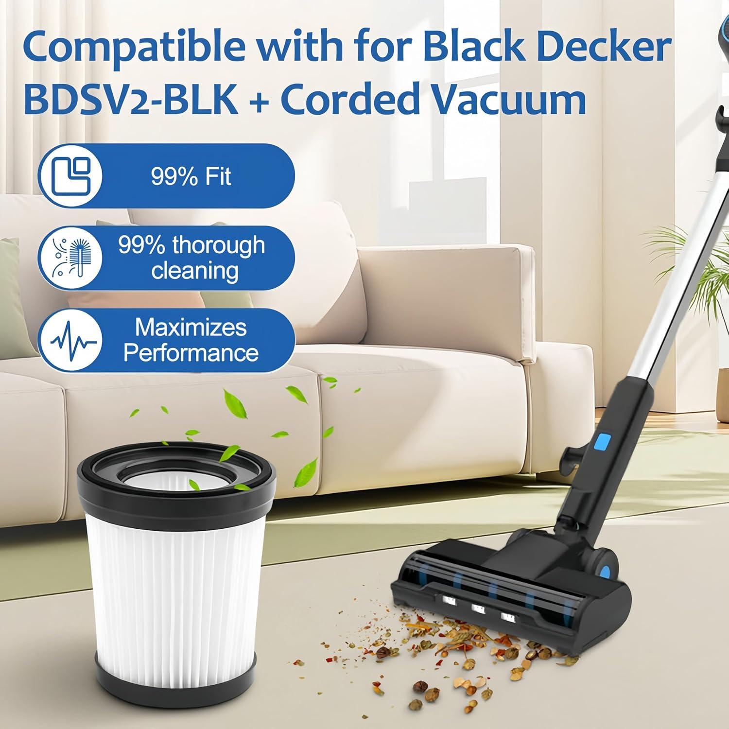 Filtros Reemplazo Lavables Black Decker BDSV2-BLK 2 PACK