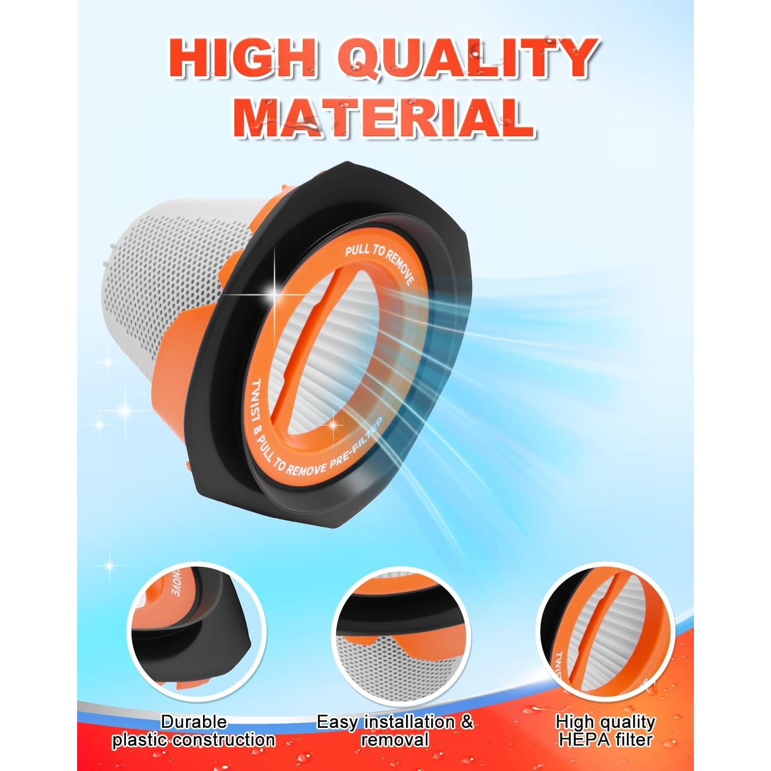 Filtro de Reemplazo DR DAPPER para Aspiradora BLACK+DECKER 20V