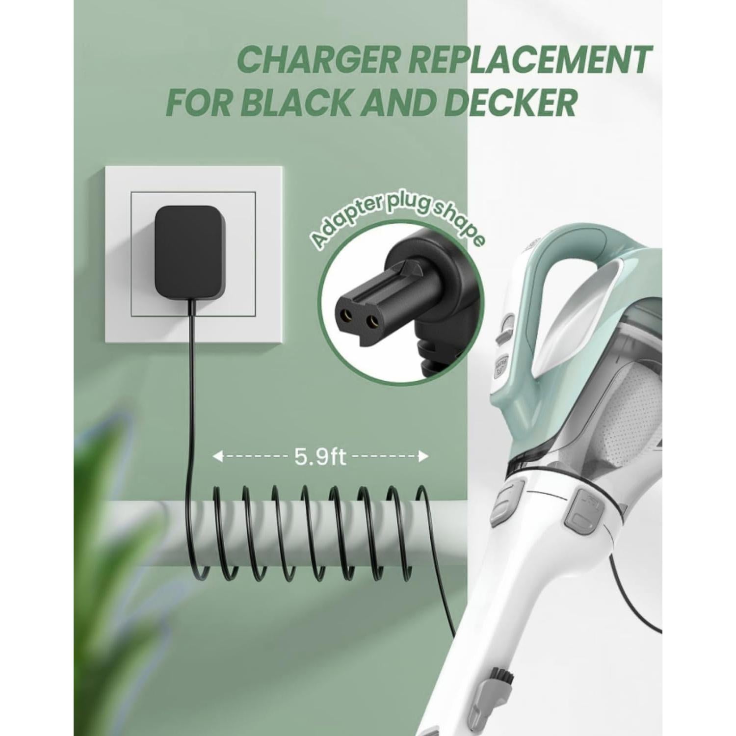 Cargador de pared FITE ON 23V para aspiradora Black & Decker