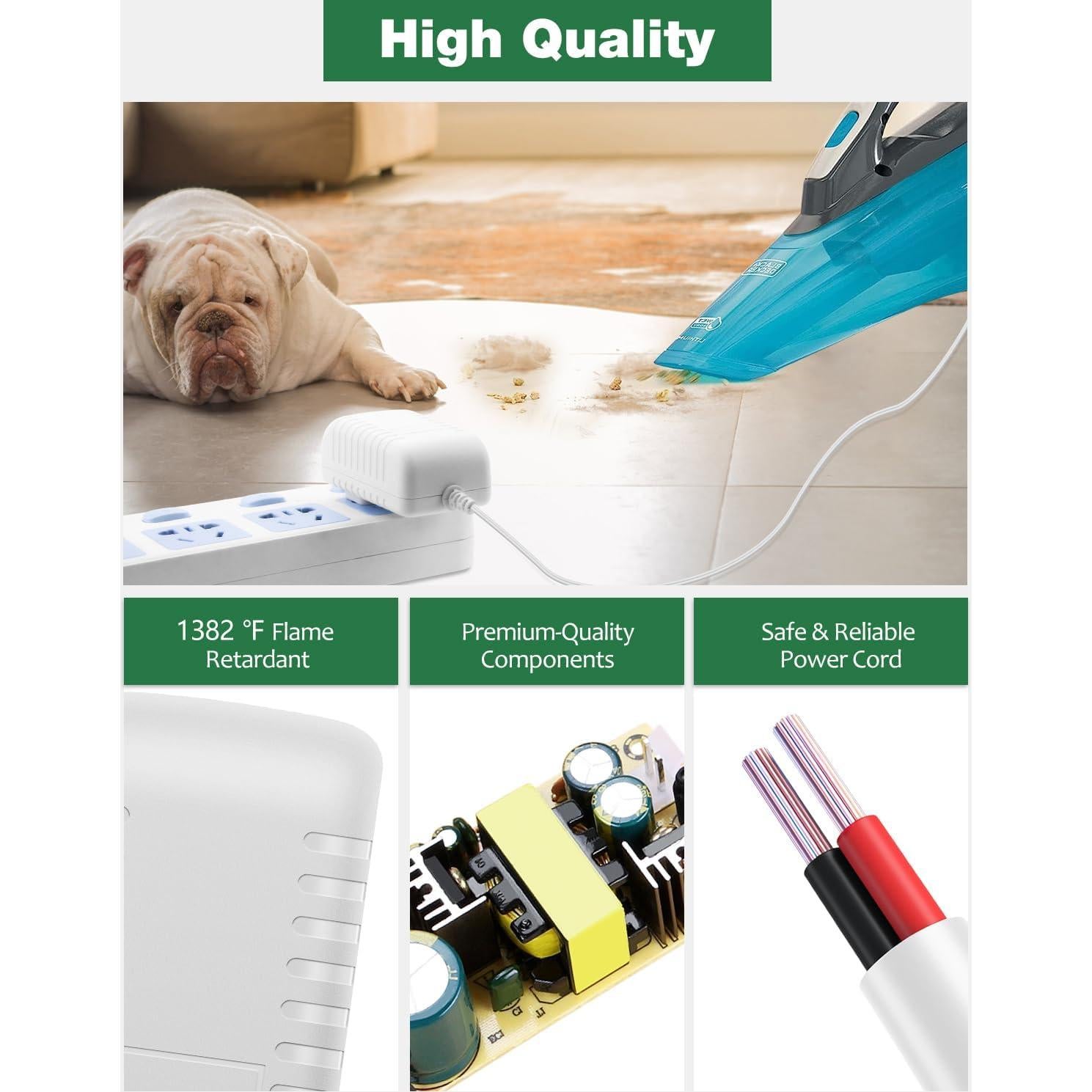 Cargador de Reemplazo 15V Black & Decker 90627870 6FT