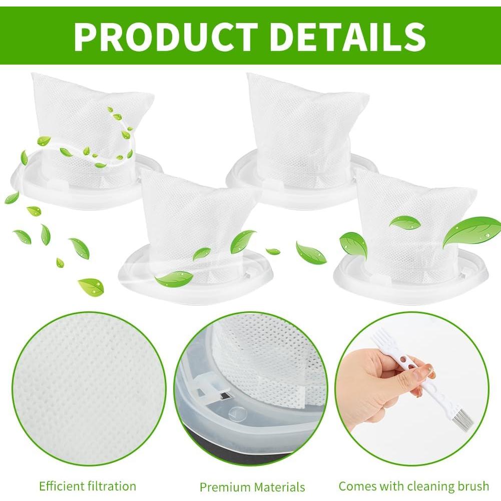 Paquete de 4 Filtros Lavables Black+Decker HNVC con Cepillo