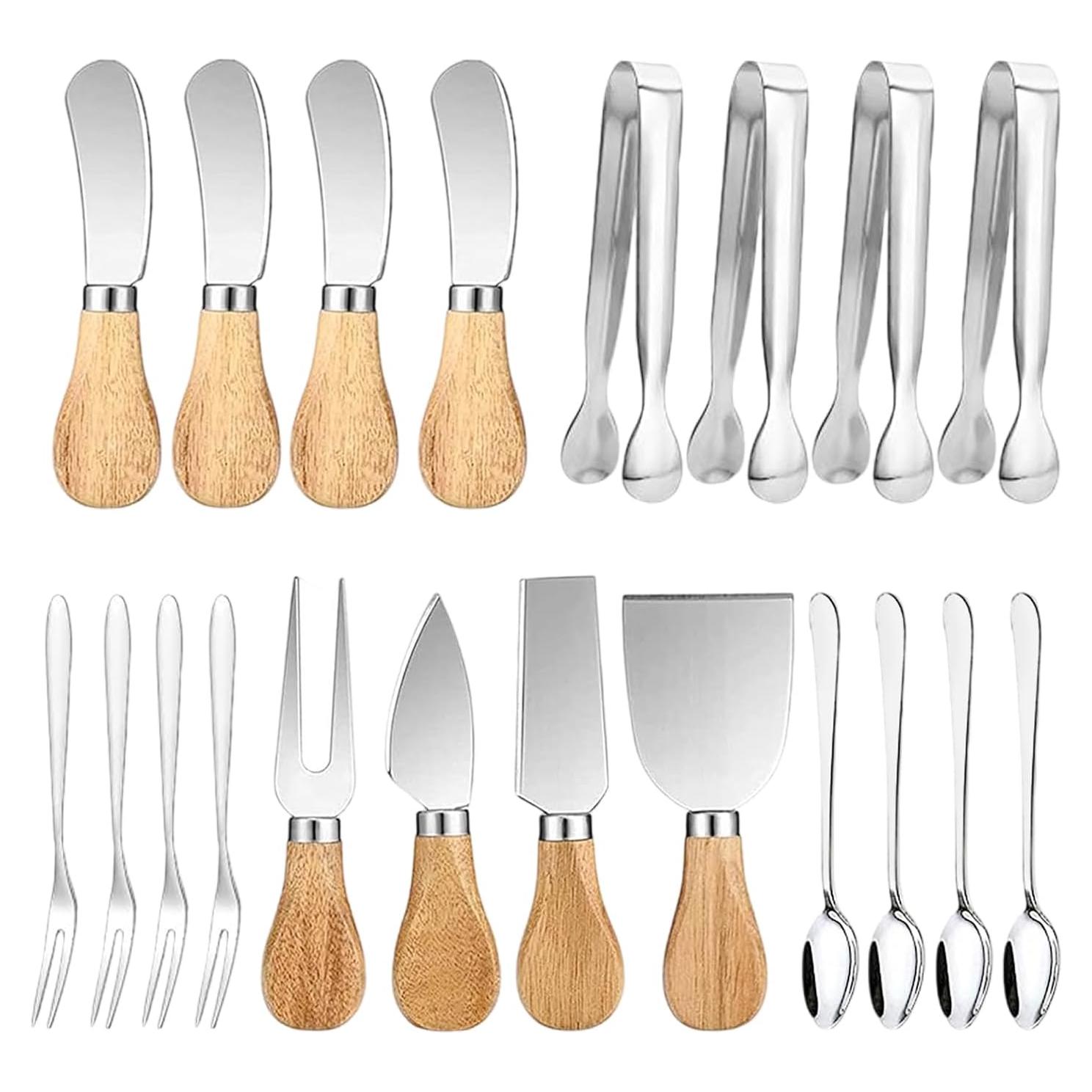 Juego de 20 Piezas de Cuchillos para Queso Linwnil
