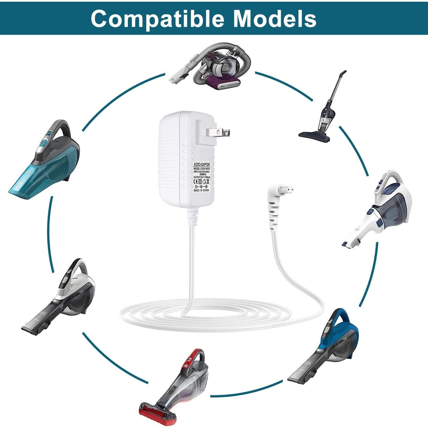 Cargador 15V Black and Decker para Aspiradoras Dustbuster