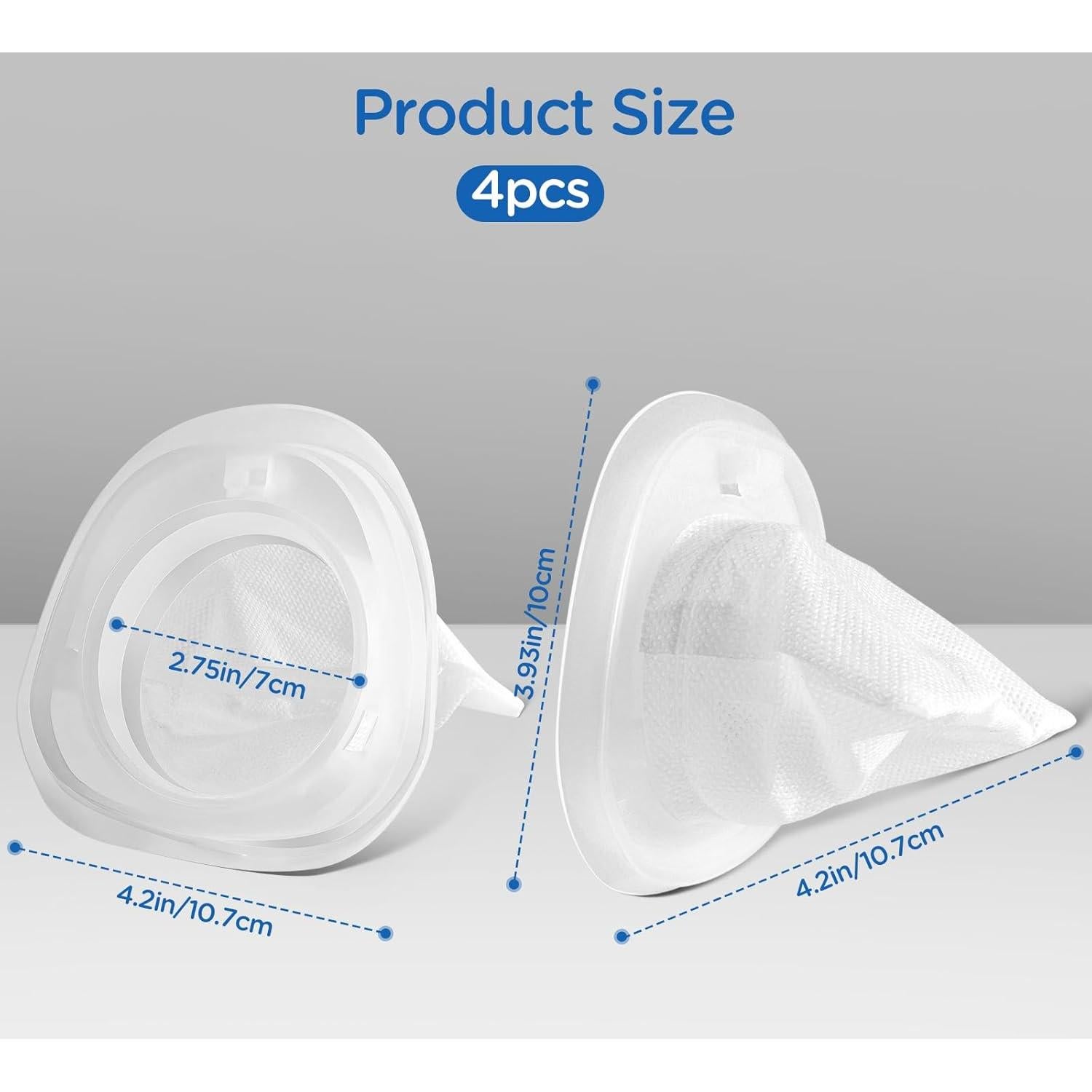 Paquete de 4 Filtros de Reemplazo VF110 para Aspiradoras Black & Decker