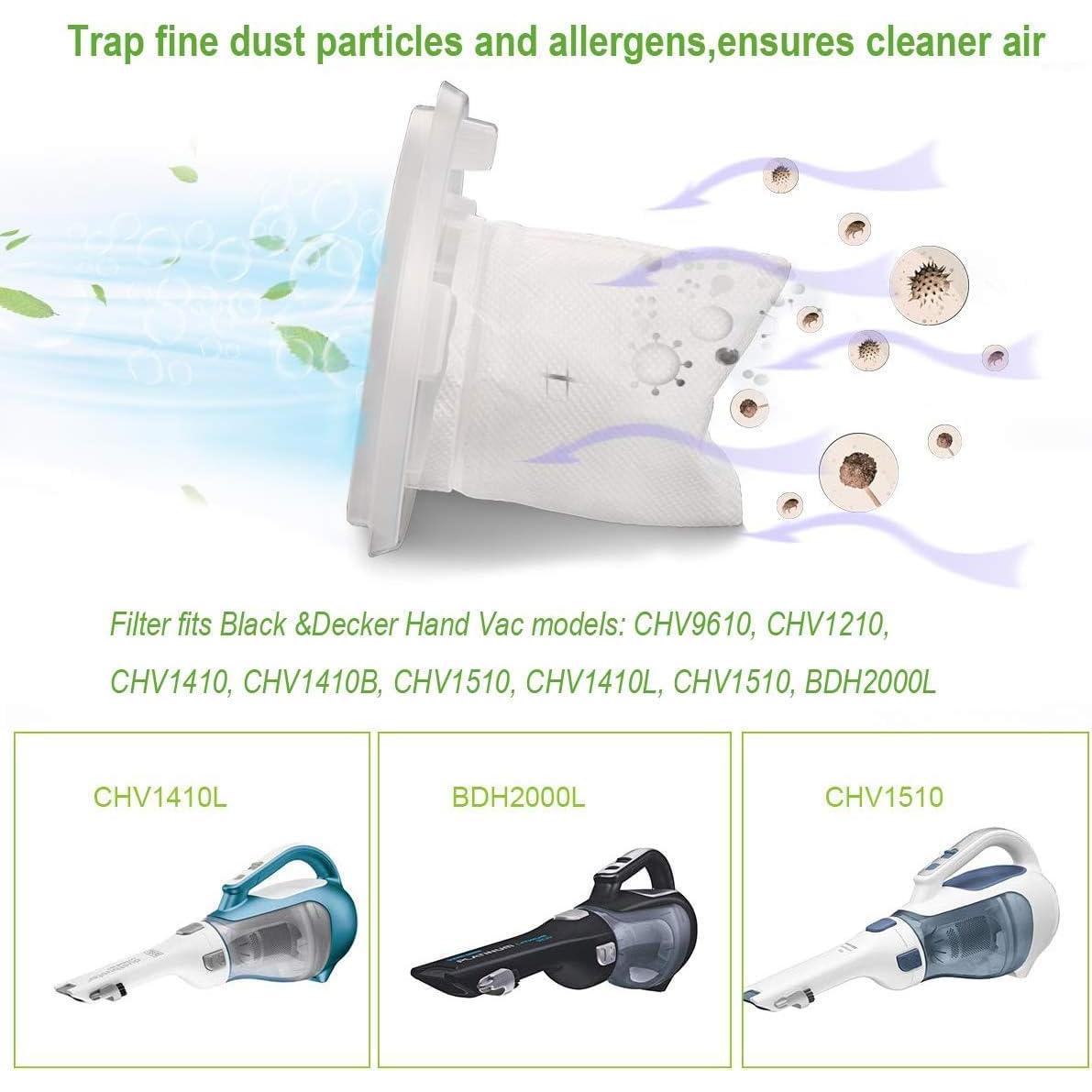 Paquete de 5 Filtros de Reemplazo CuLety VF110 para Aspiradora Black & Decker