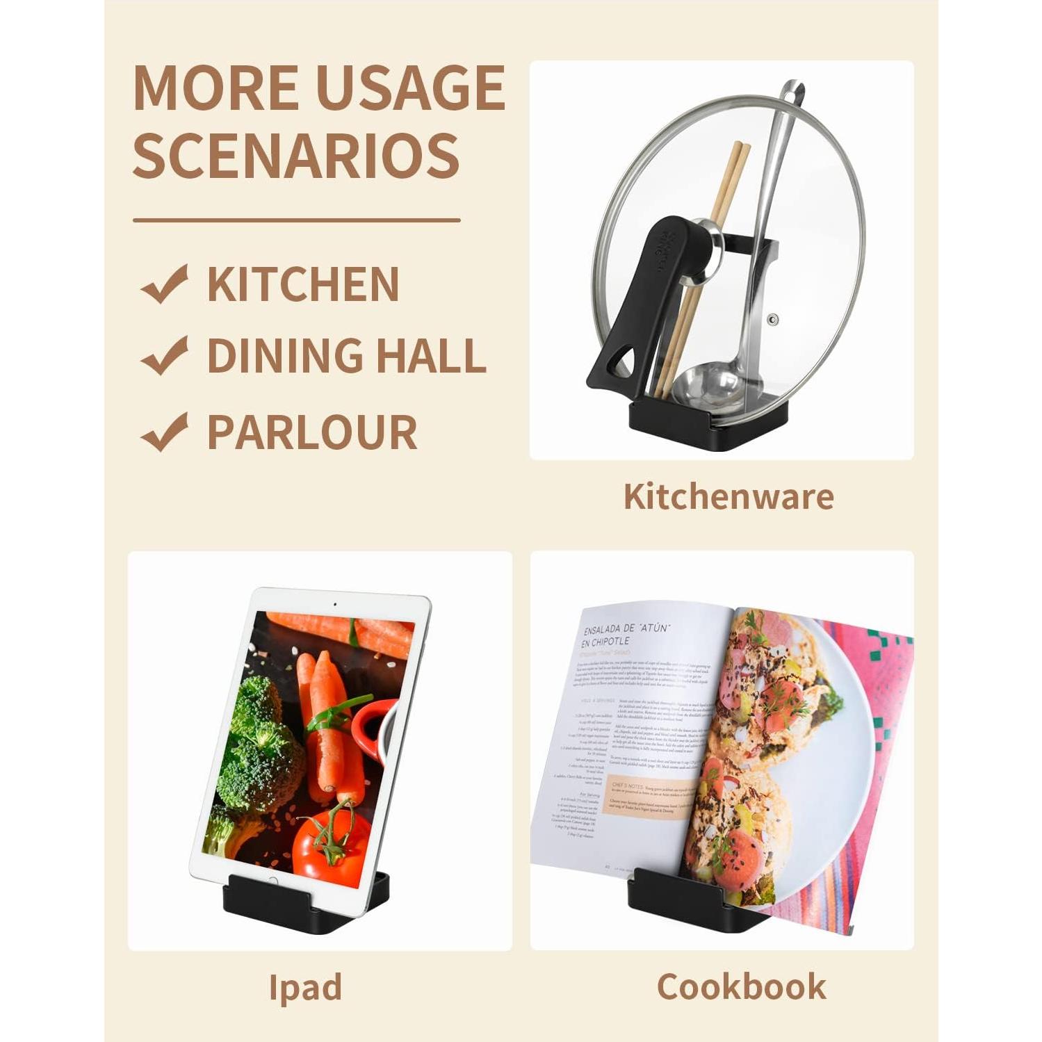 Soporte para Utensilios de Cocina Mukkuri Negro 10.2x10.2x15.2cm