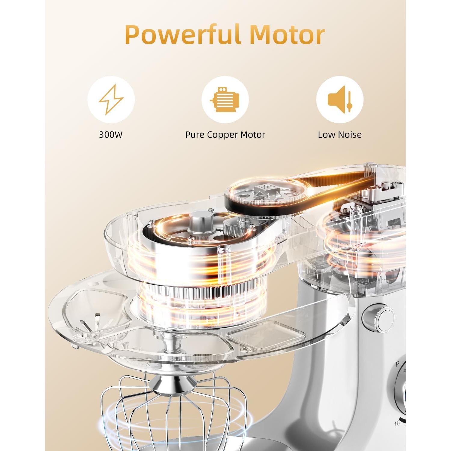 Mezclador de Pie Facelle SM-1542 6QT Acero Inoxidable 10 Velocidades