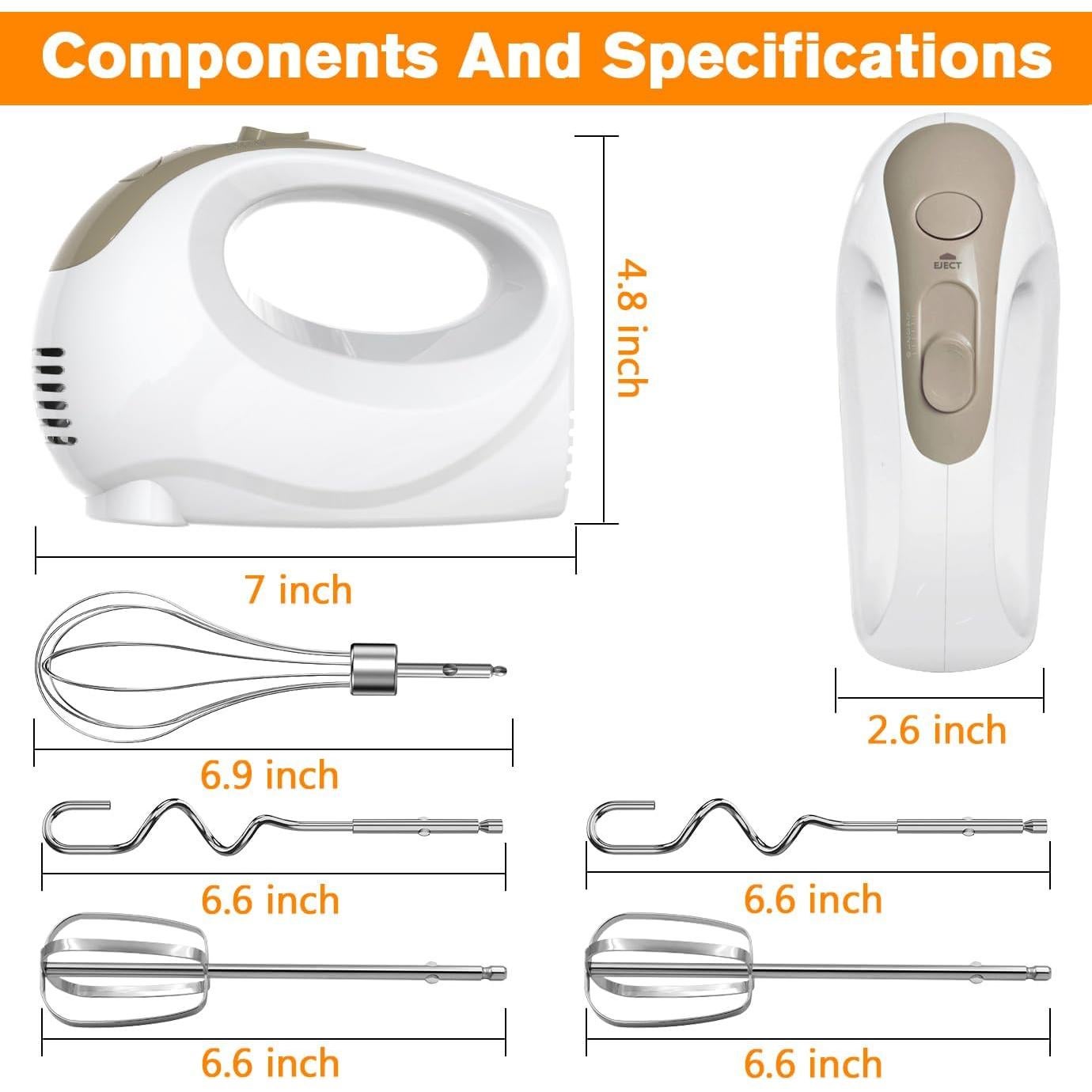 Mezclador de Mano Eléctrico Showvigor 120W 5 Velocidades Marrón