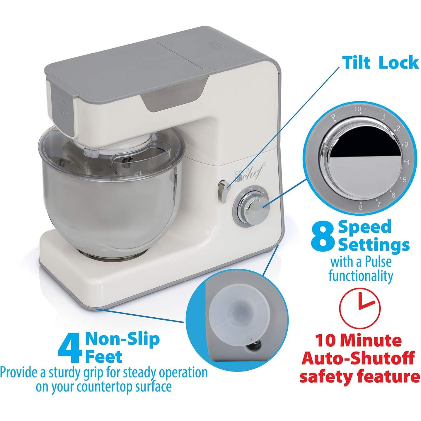 Mezclador de Pie Deco Chef 5.5L 550W 8 Velocidades con Accesorios