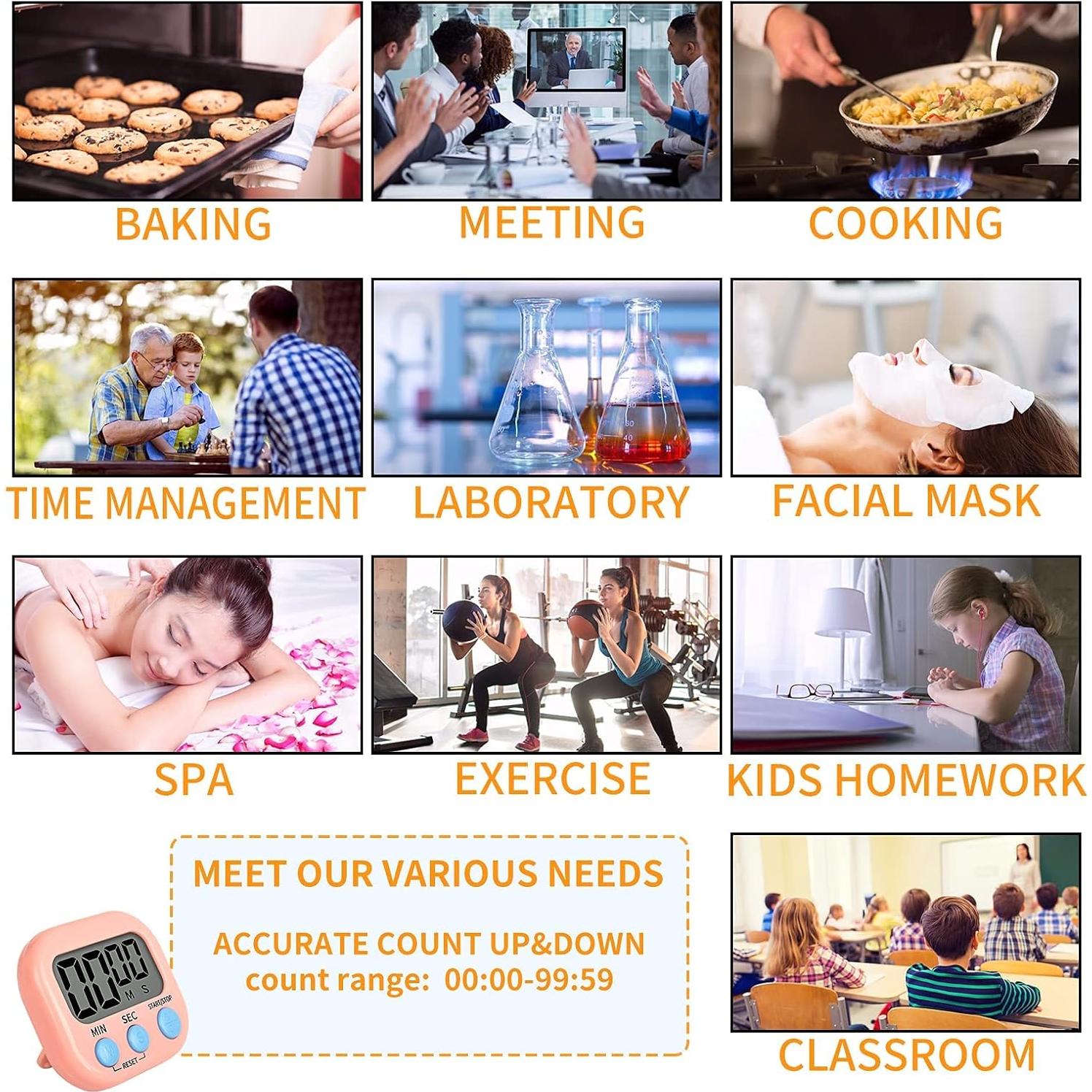 Temporizador Digital de Cocina VDKIDKT con Grandes Dígitos