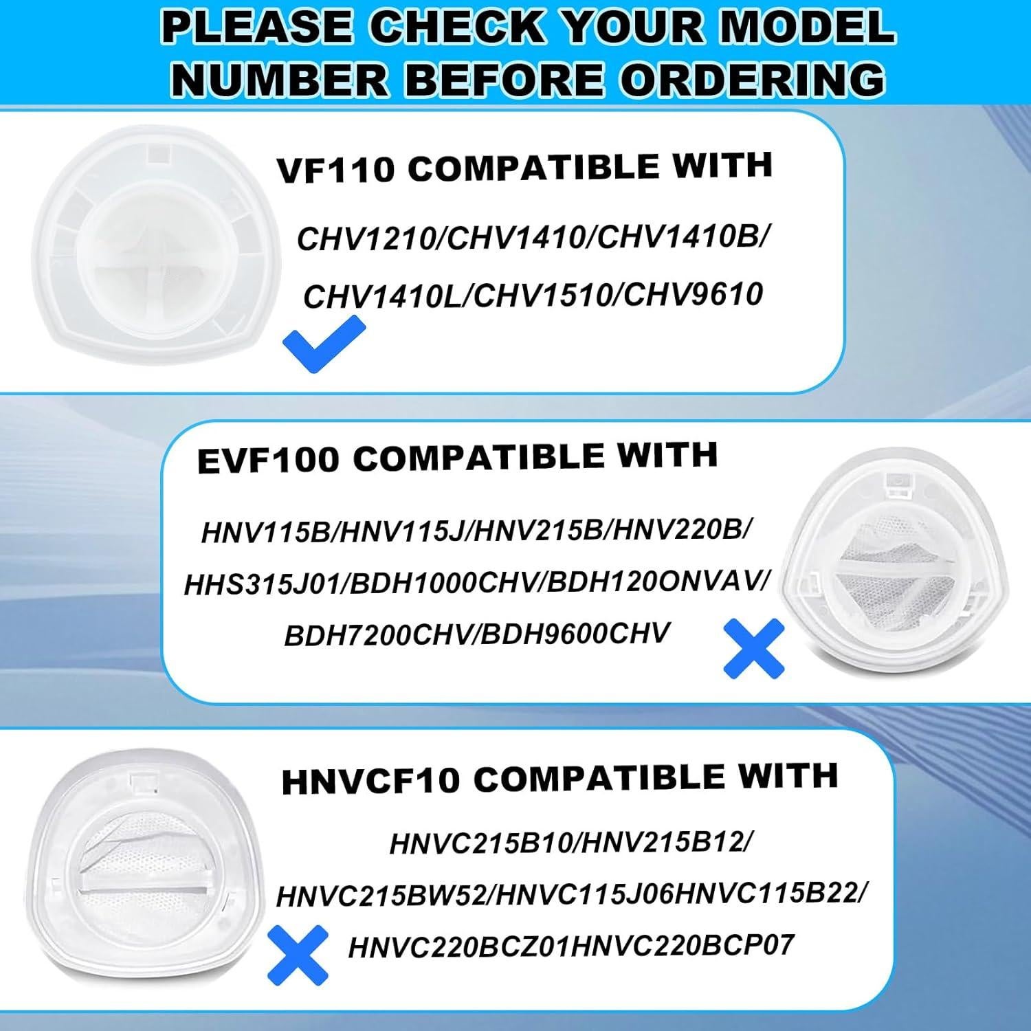 6 Filtros de Reemplazo para Aspiradora Black and Decker