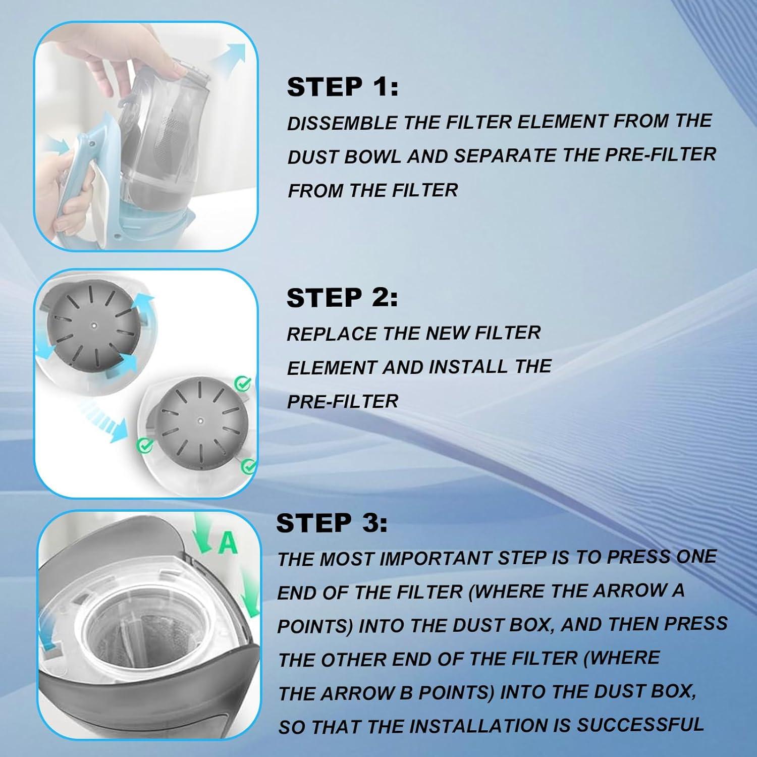 6 Filtros de Reemplazo para Aspiradora Black and Decker