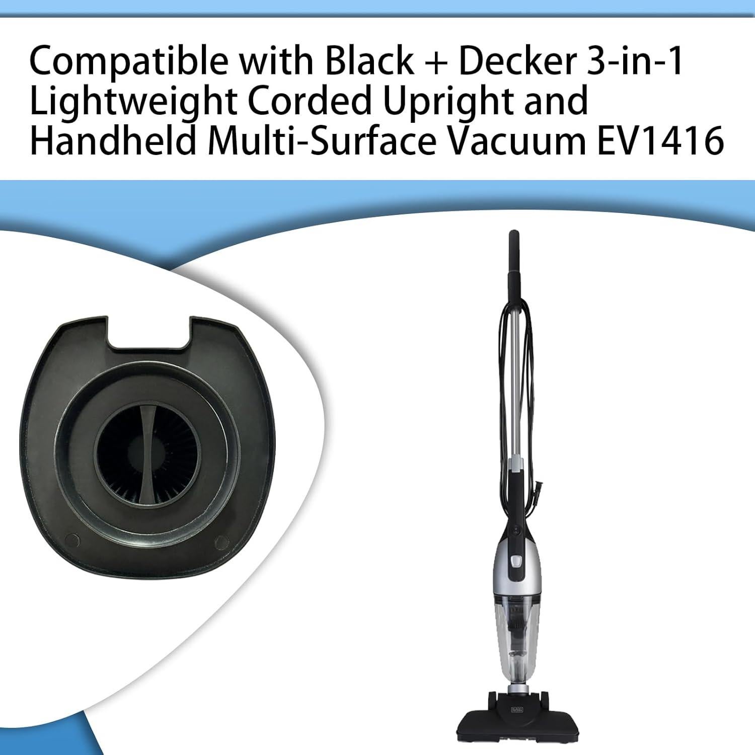 Paquete de 4 Filtros HEPA y Espuma para Aspiradora Black + Decker EV1416