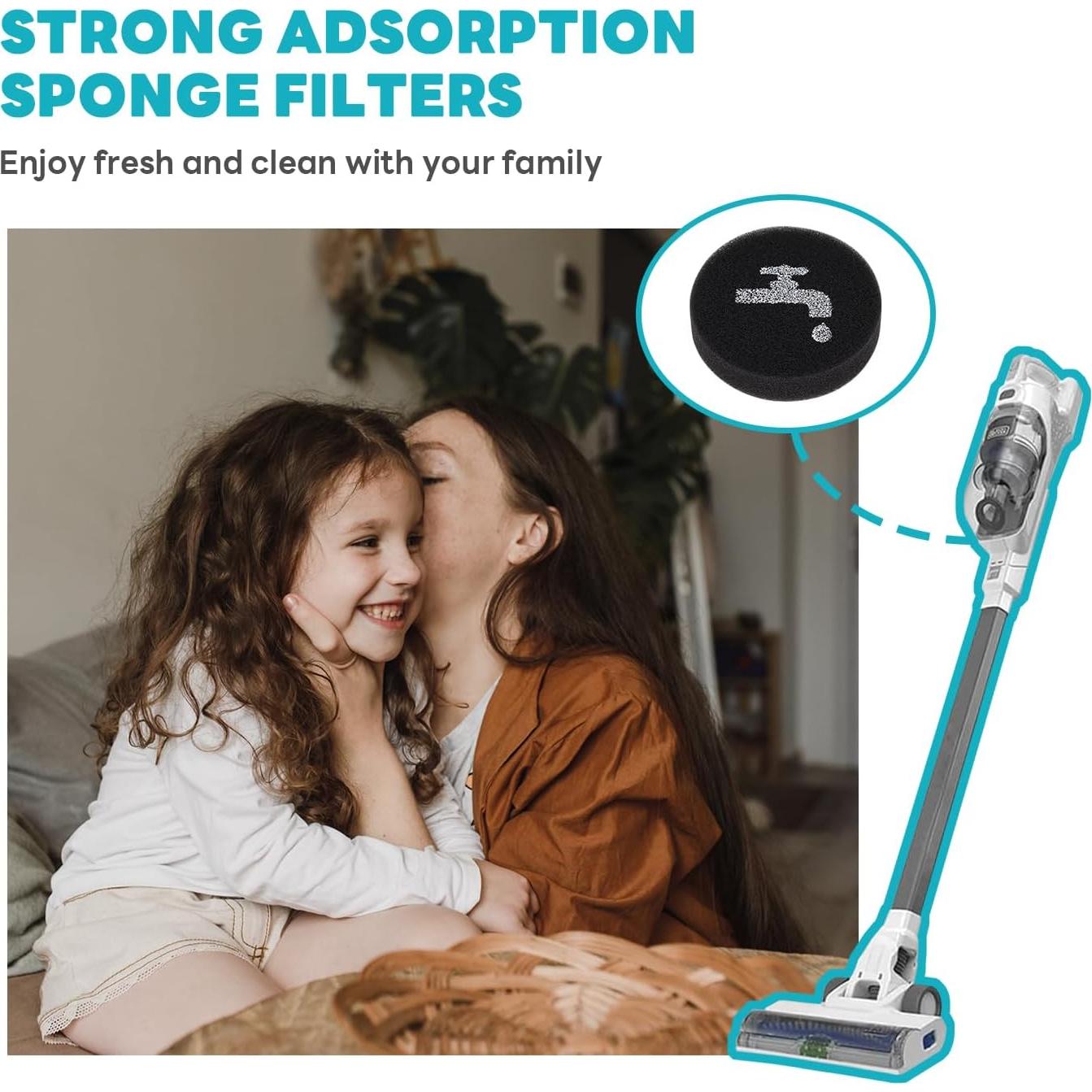 Filtros de Esponja Sgizoku para Aspiradora BLACK+DECKER 6 Pack