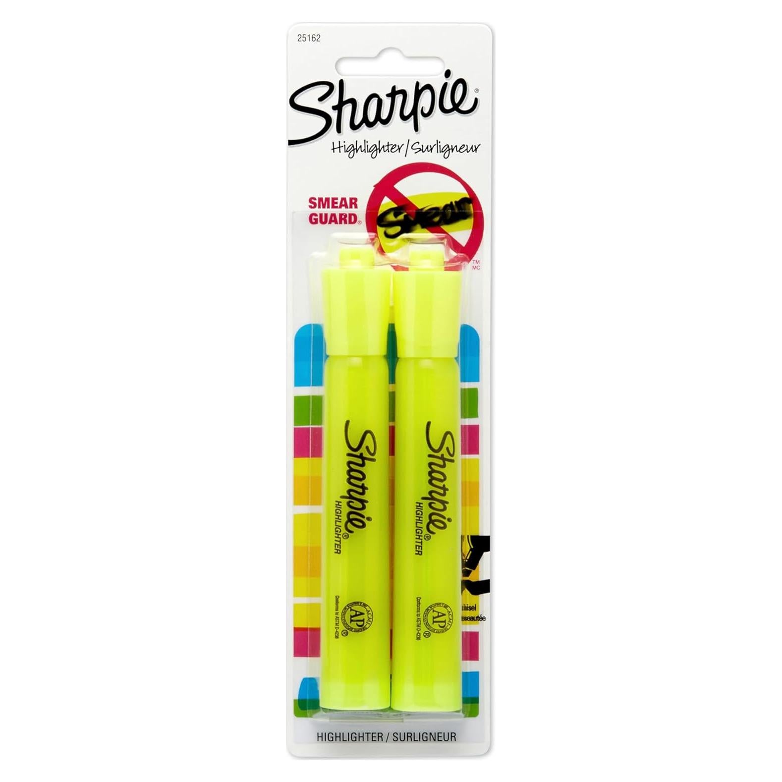 Resaltadores Sharpie Amarillo Fluorescente Paquete de 2