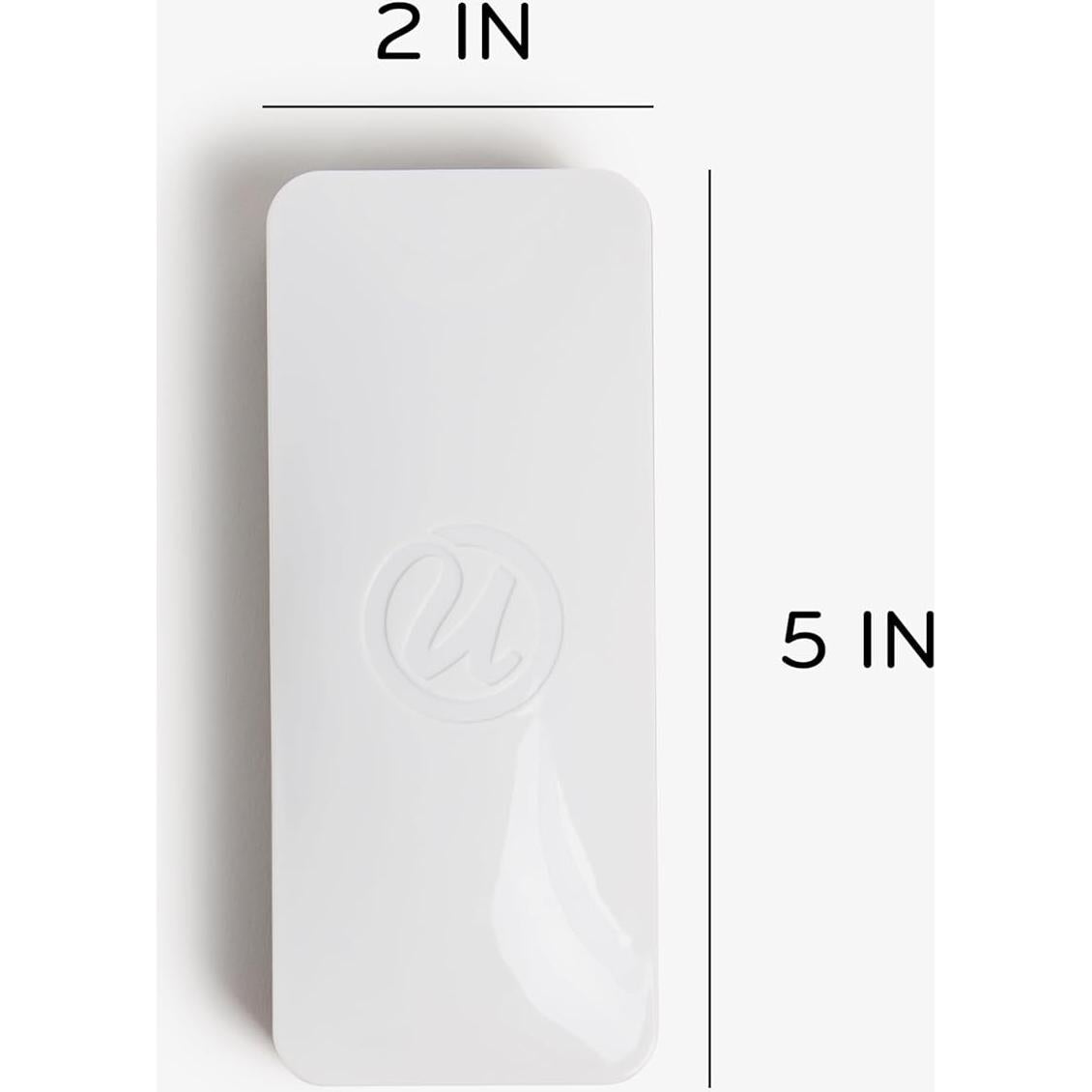 U Brands Magnetic Dry Erase Board Felt Eraser, 2"x5"x1", White, Lightweight Modern Design