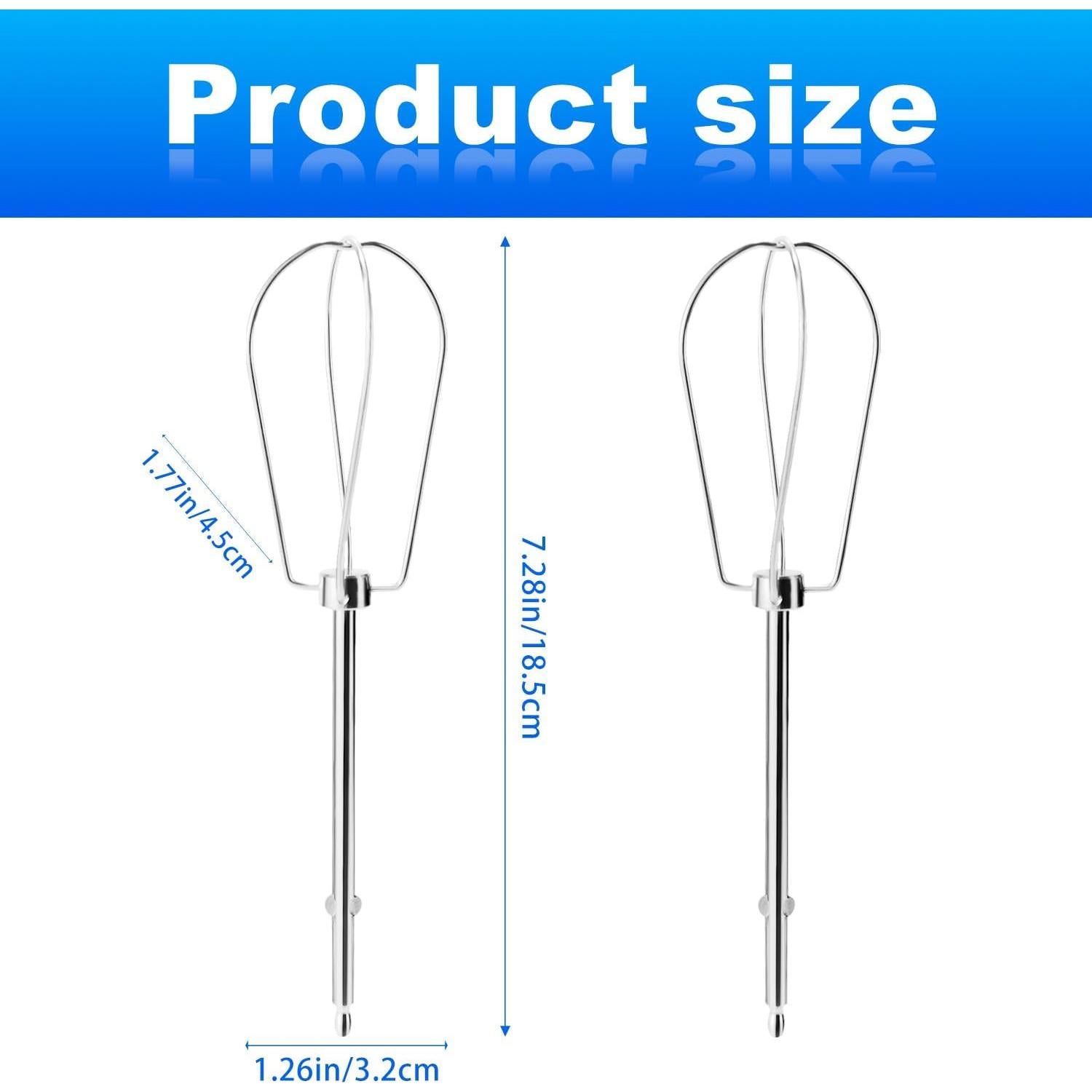 2 Accesorios de Batidores de Mezclador Lyreh X19092 Acero Inoxidable