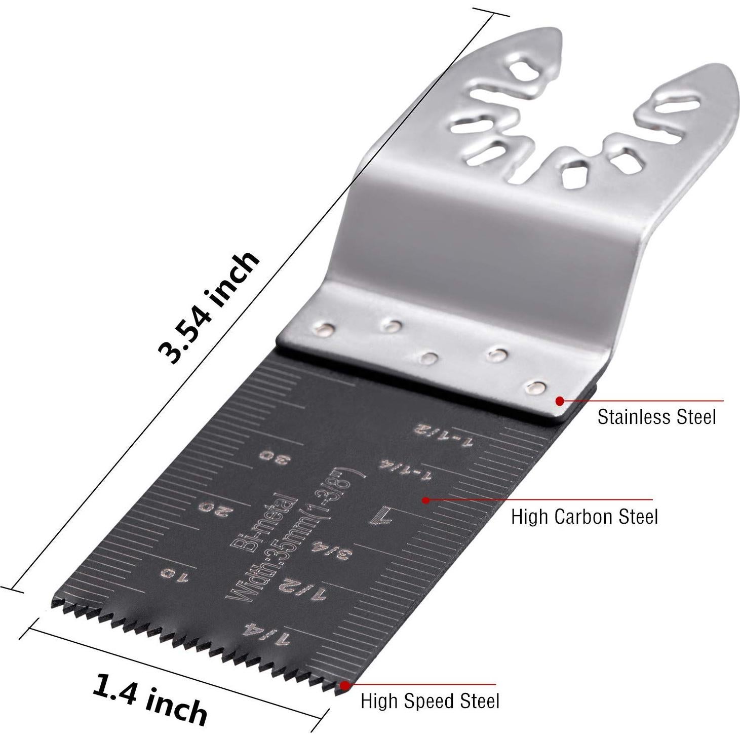 Cuchillas de Sierra Oscilante Bi-Metal 50 Pcs Ettonsun Universal