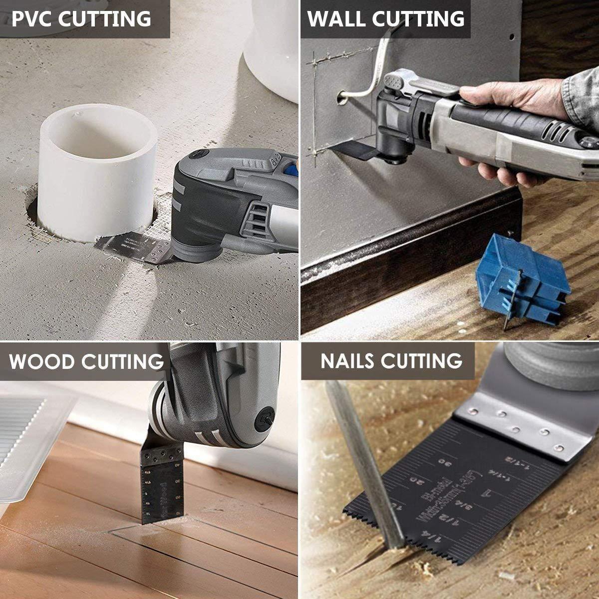 Cuchillas de Sierra Oscilante Bi-Metal 50 Pcs Ettonsun Universal