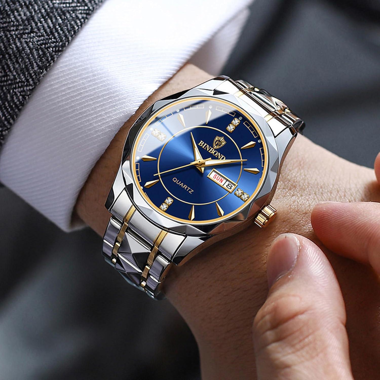 Relojes de pareja Yunanwa con calendario y resistencia al agua