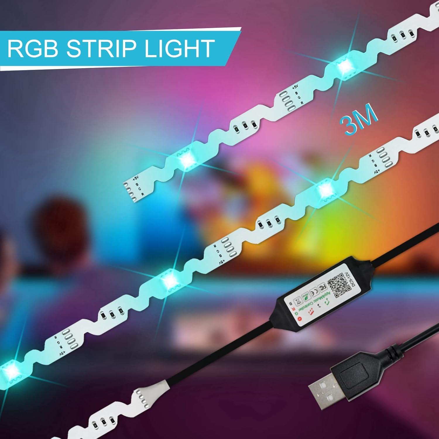 Tira de luces LED RGB para TV ZHIGUANGZHIN 3M con control remoto