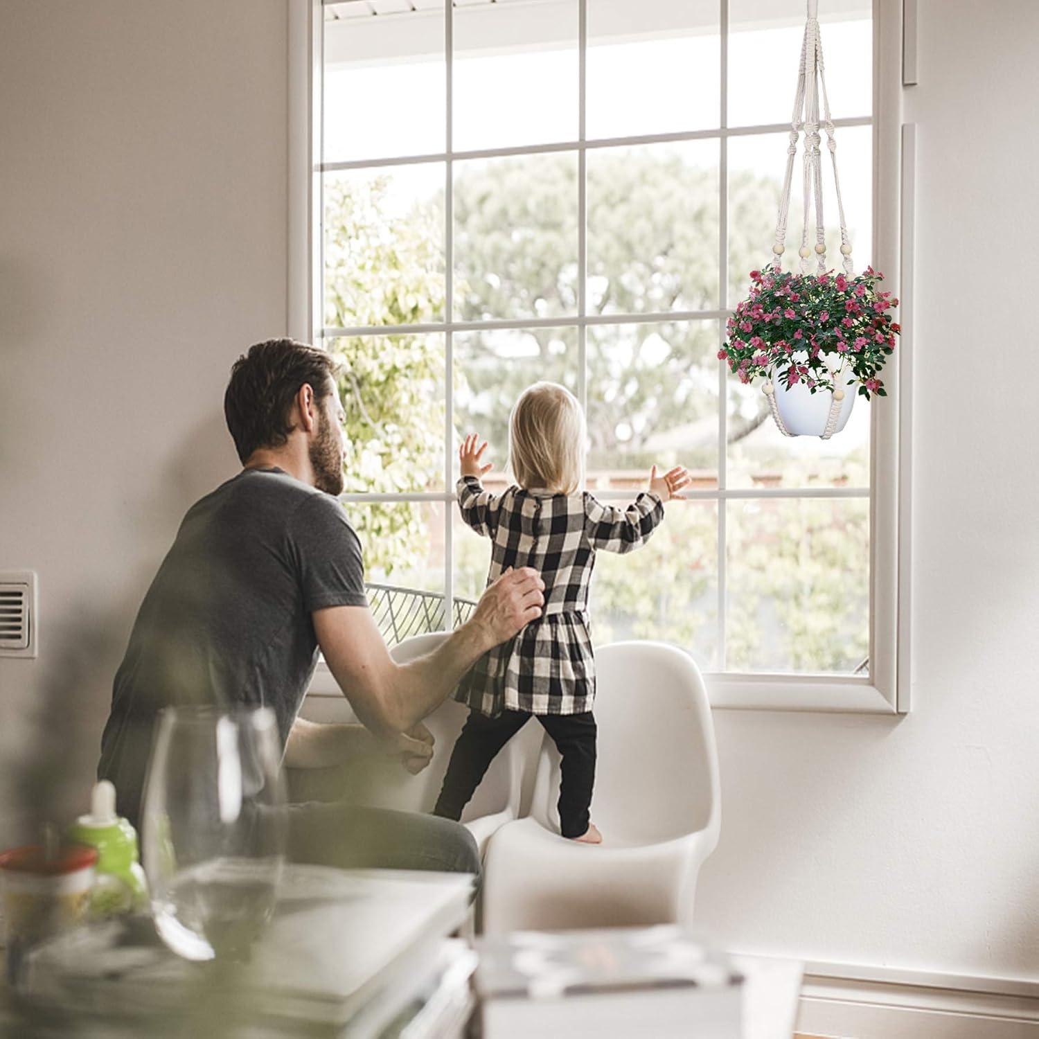 Colgador de Plantas de Macramé IGaiety 5 Pcs Algodón 5.4 kg