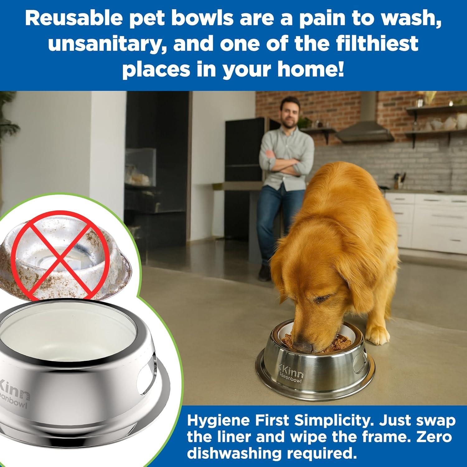 Kinn Kleanbowl Tazón para Mascotas Acero Inoxidable 8 oz