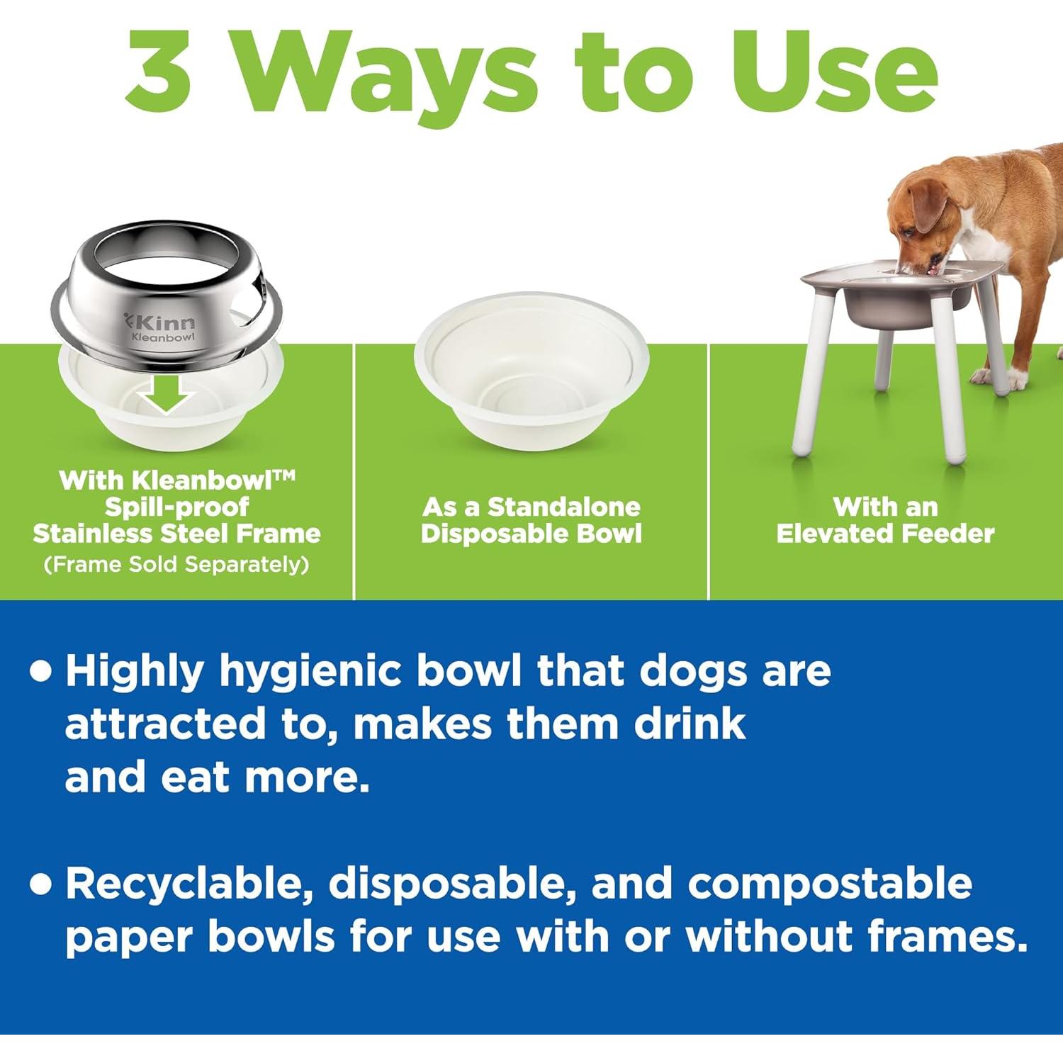 Kinn Kleanbowl Tazón para Mascotas Acero Inoxidable 8 oz