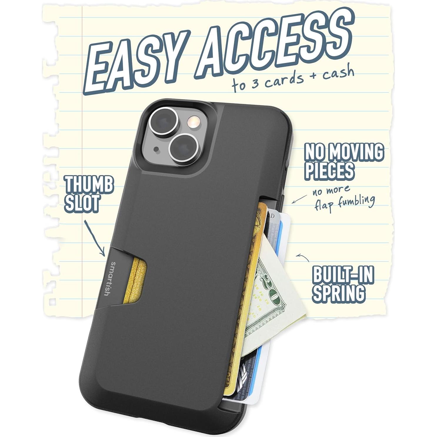 Funda Smartish para iPhone 14 - Asesino de Cartera Negra