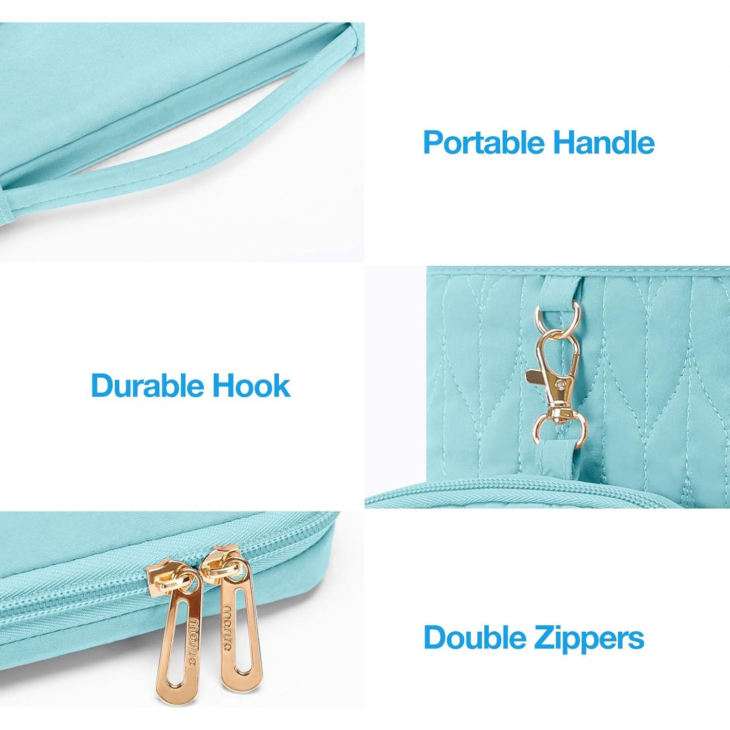 Funda para Laptop MOSISO 13.3" Azul Hielo Acolchada con Bolsillos