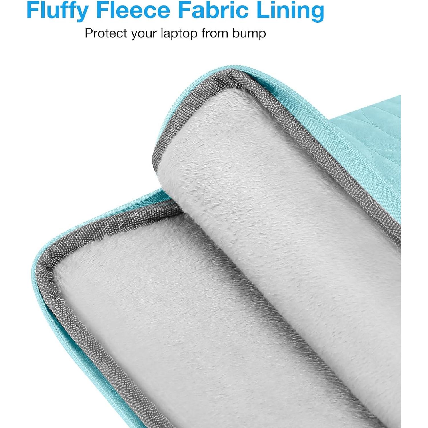 Funda para Laptop MOSISO 13.3" Azul Hielo Acolchada con Bolsillos