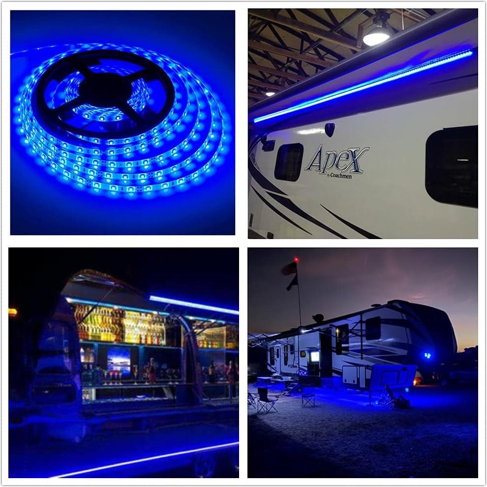 Luces LED de Toldo Azul 5m Lrimauix 12V Impermeables