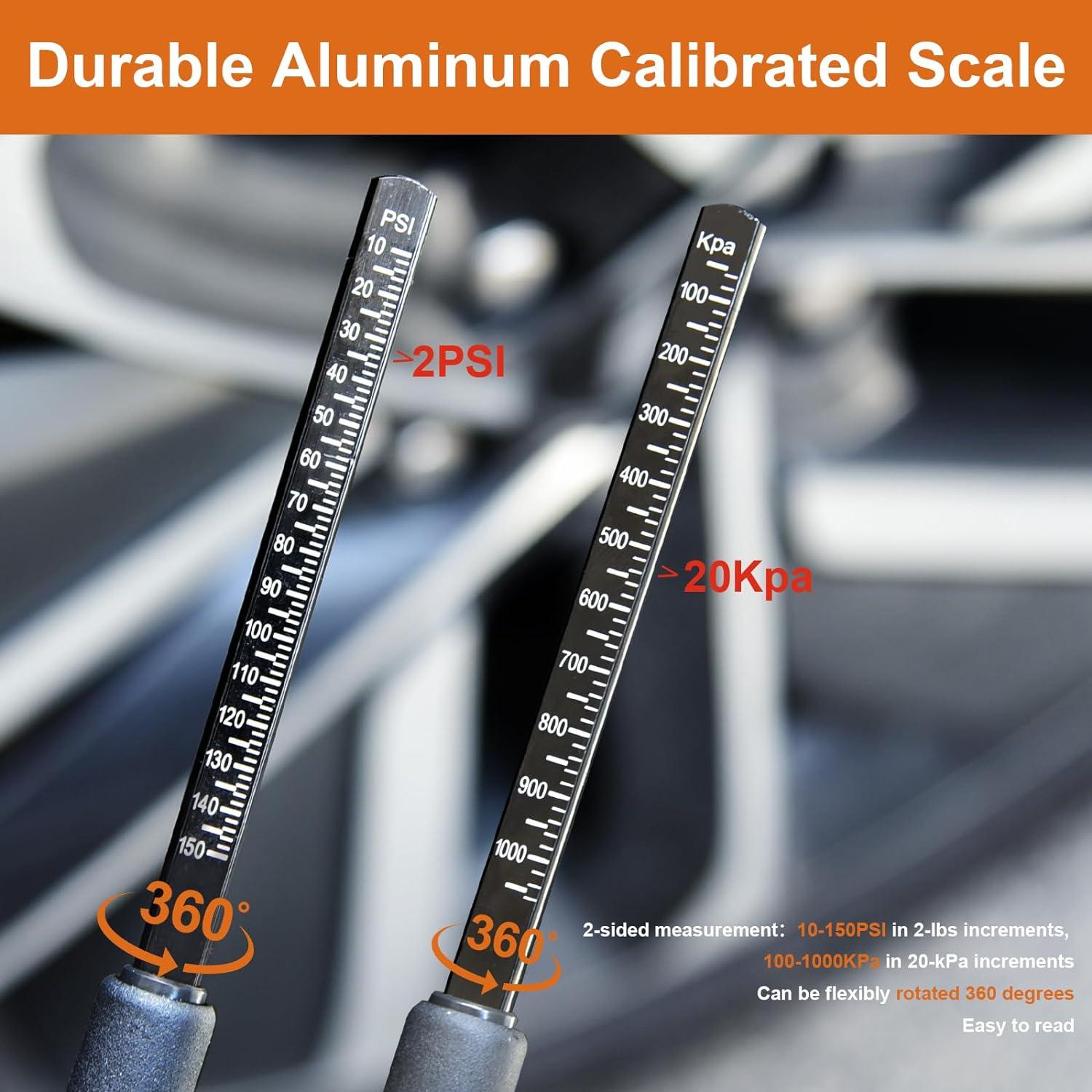 Medidor de Presión de Neumáticos SAFELIFE 10-150 PSI Doble Cabeza