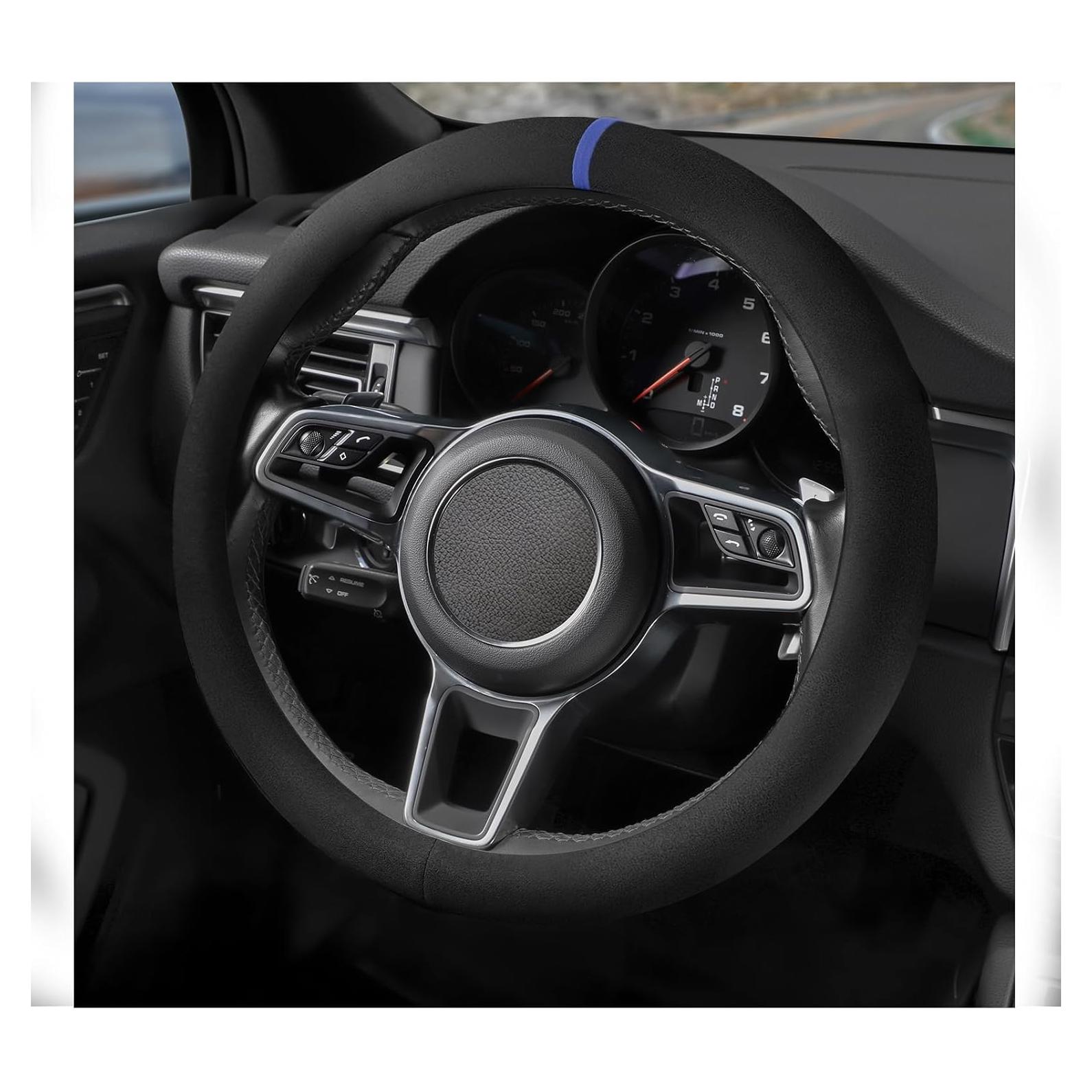 Funda de Volante SthExtra de Ante Universal 37-38.5 cm Negra