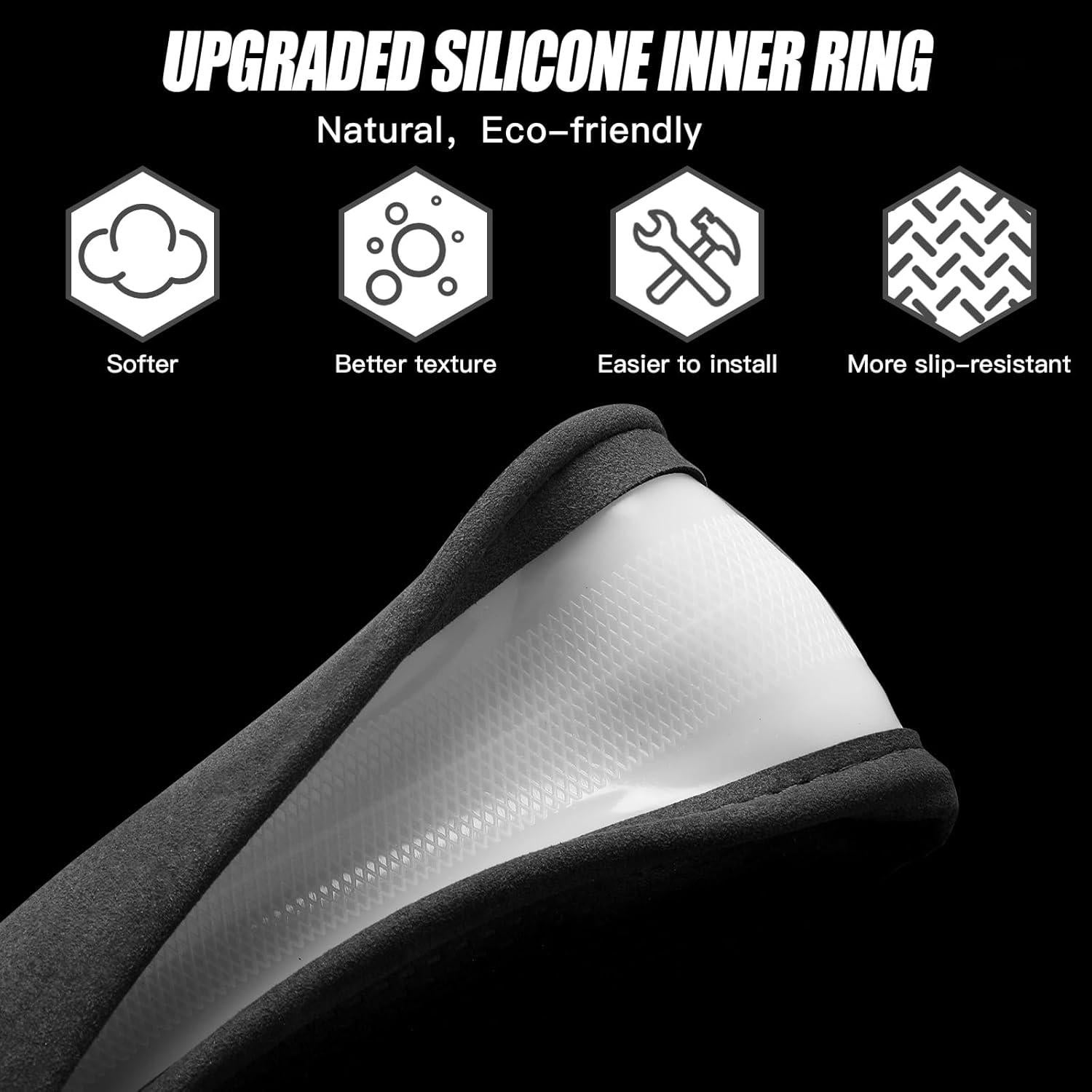 Funda de Volante SthExtra de Ante Universal 37-38.5 cm Negra