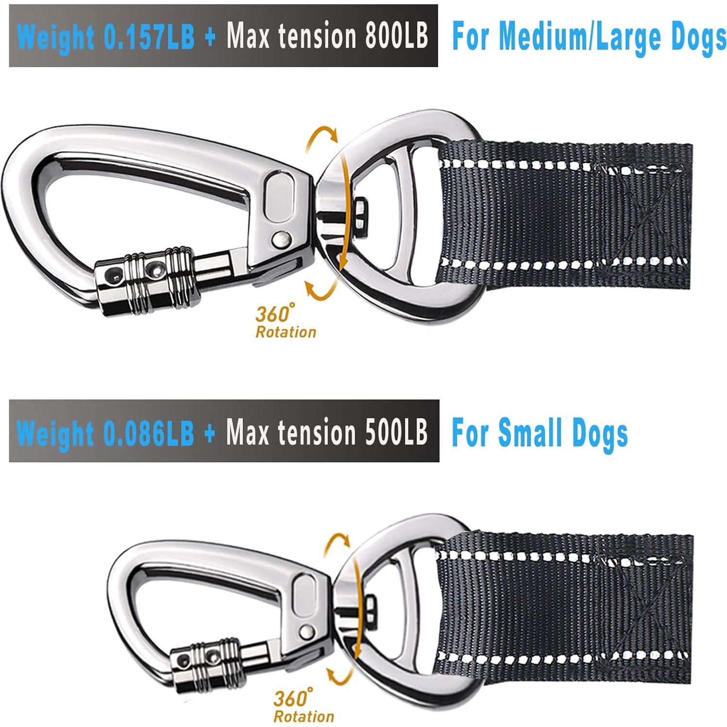 Correa Táctica para Perros AUBELL Bungee 1.22-1.83m Reflectante