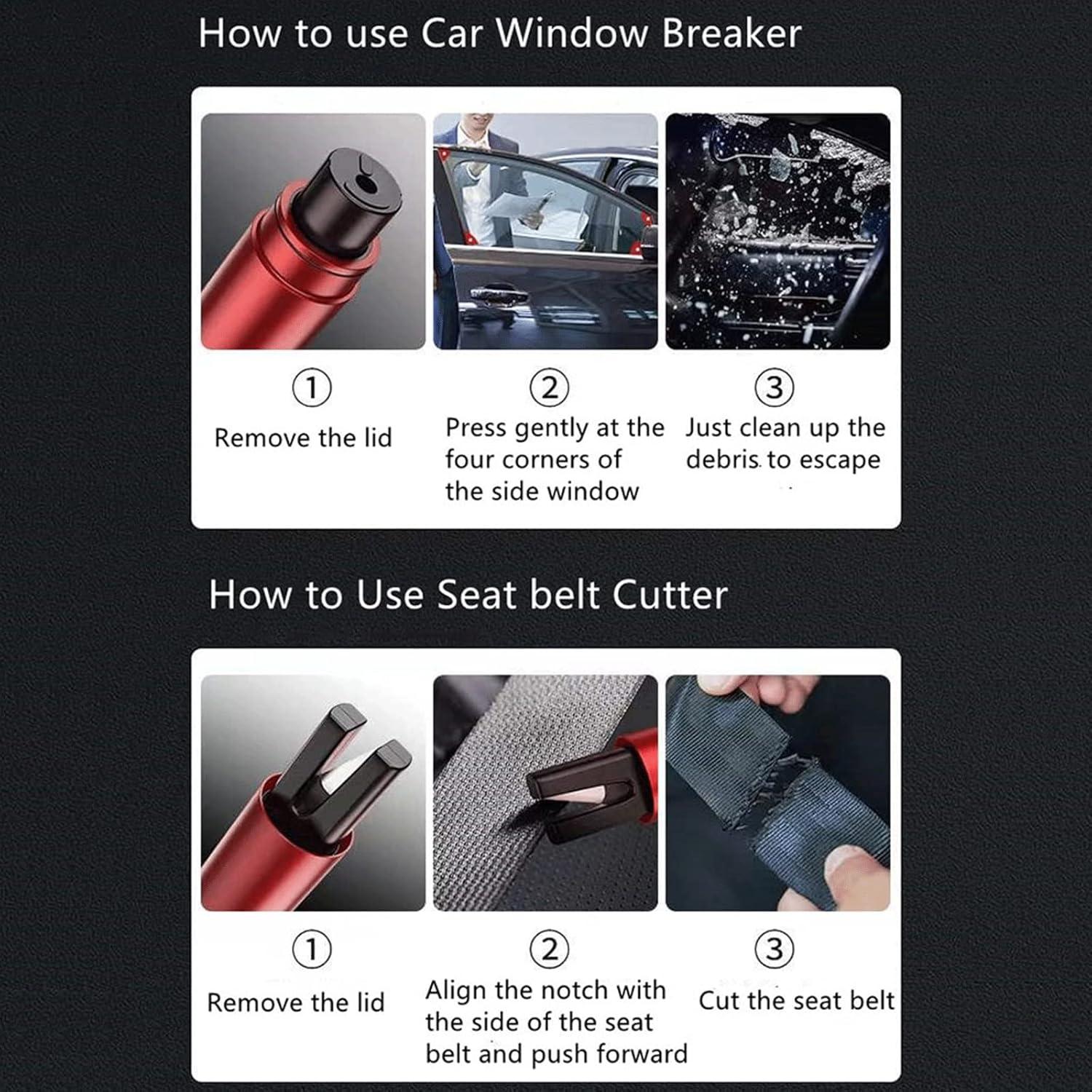 Martillo de Seguridad HHXS - Rompedor de Ventanas y Cortador de Cinturón