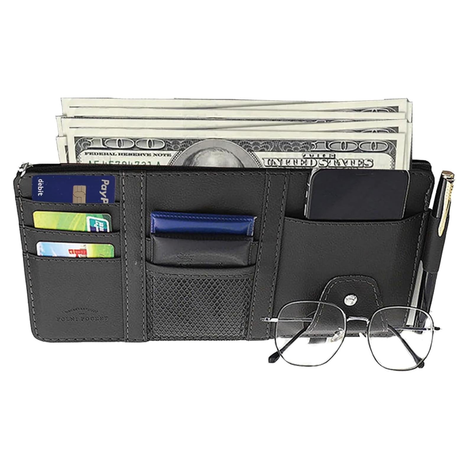 Organizador de Visera de Coche UlifeBetter Negro 30x15 cm