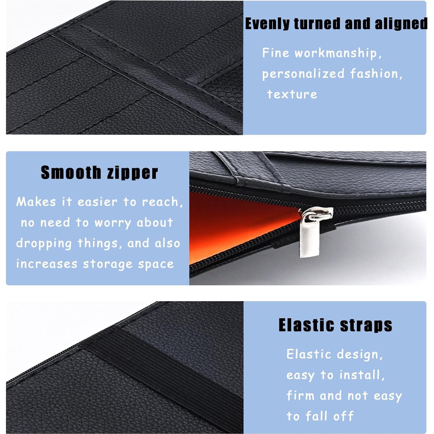 Organizador de Visera de Coche UlifeBetter Negro 30x15 cm