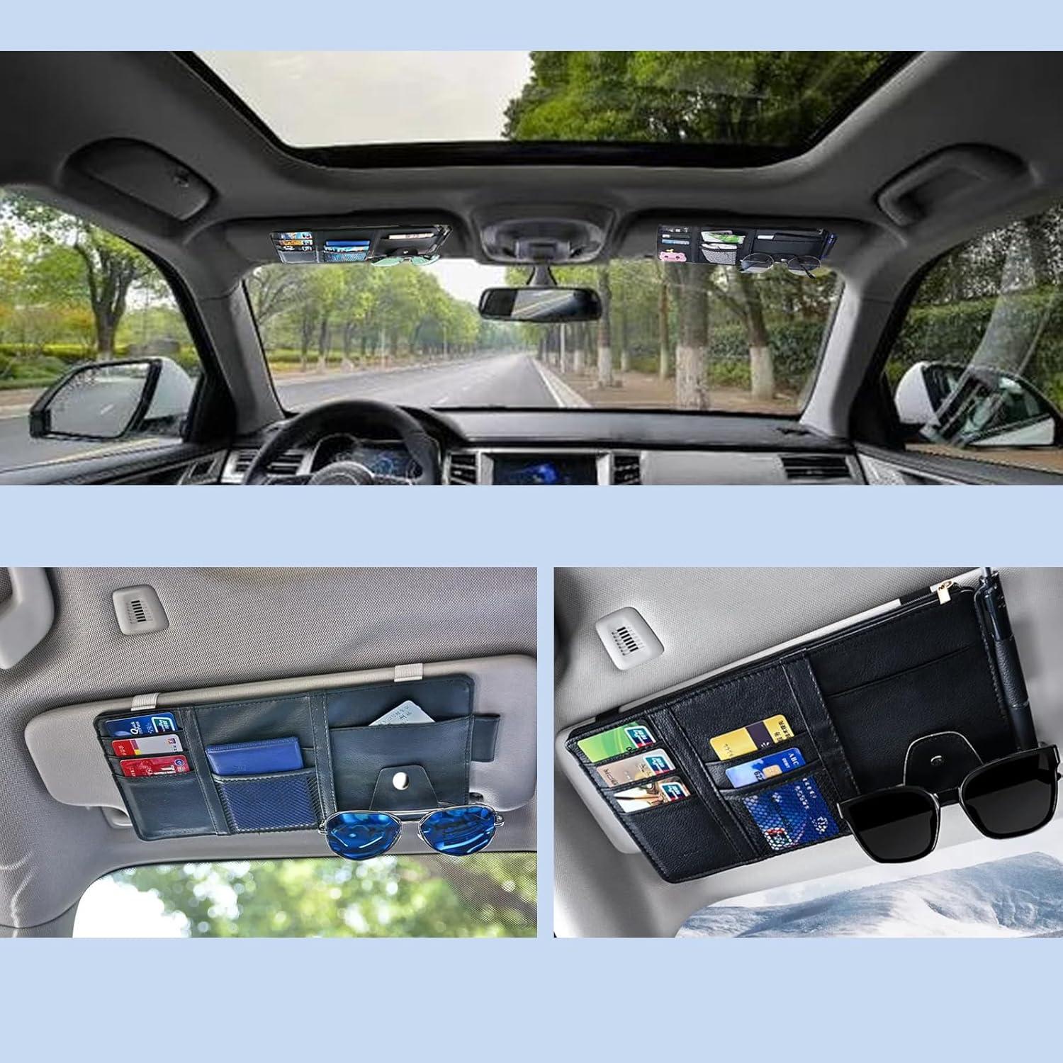 Organizador de Visera de Coche UlifeBetter Negro 30x15 cm