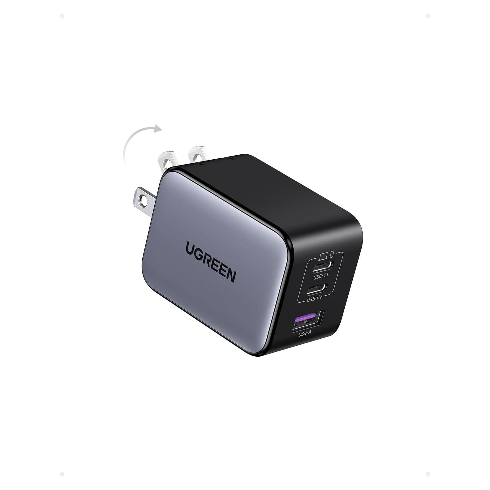 Cargador USB C UGREEN 65W Nexode X 3 Puertos Rápido