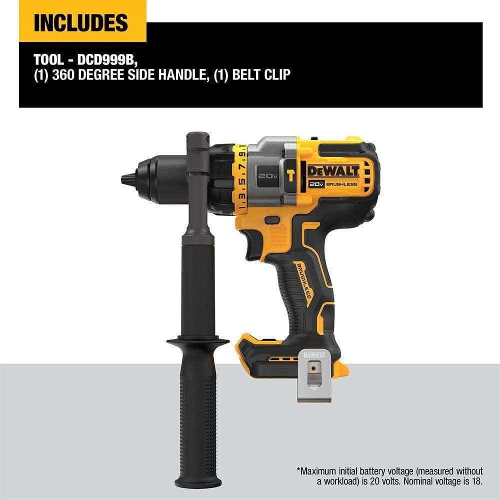 Taladro de Percusión Inalámbrico DEWALT DCD999B 20V 1/2"
