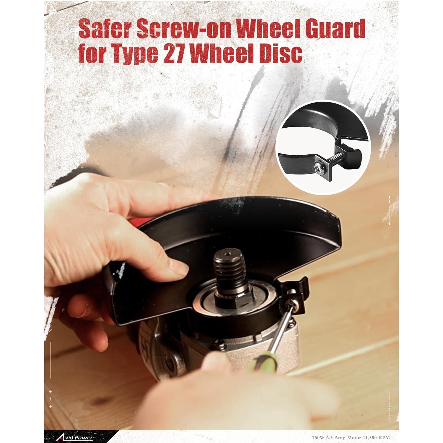 Amoladora Angular Eléctrica AVID POWER 750W 4.5" con Ruedas