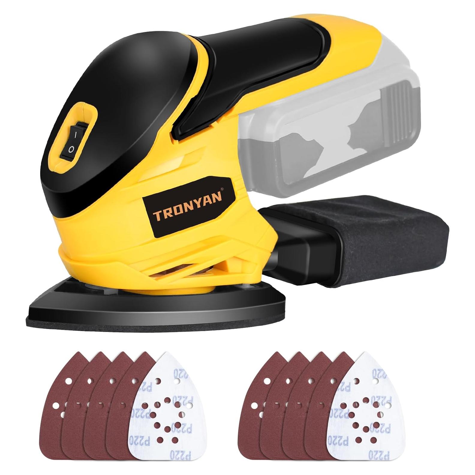 Lijadora Detallada Inalámbrica TRONYAN 20V 12000 RPM con Lijas