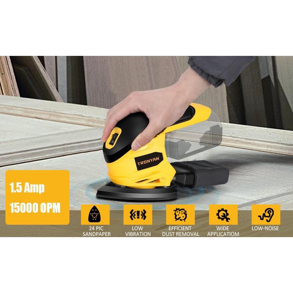 Lijadora Detallada Inalámbrica TRONYAN 20V 12000 RPM con Lijas